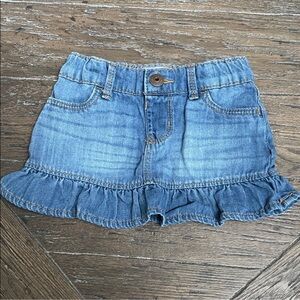 OshKosh B'gosh Denim Ruffle Skirt 12 Month
